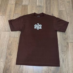 777 Brown puff print shirt size Large